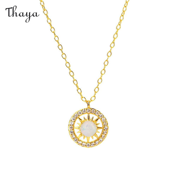 Thaya Sunburst Pendant Necklace