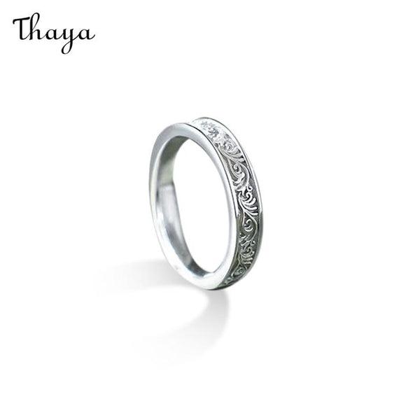 Thaya 925 Silver Much To Me Tang Grass Couple Rings