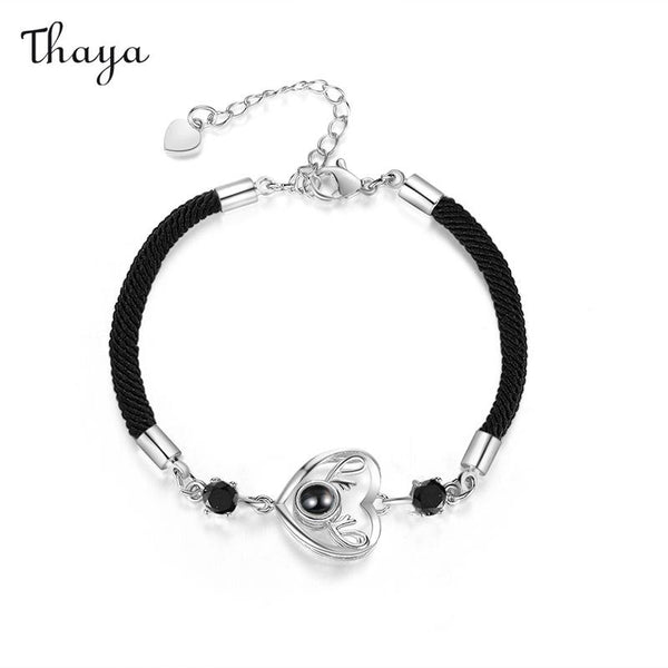 Thaya Personalized Romantic Hearts Link Photo Bracelet