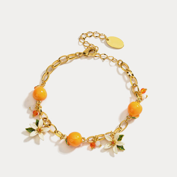 Thaya Lucky Fruit Orange&Flower Bracelet