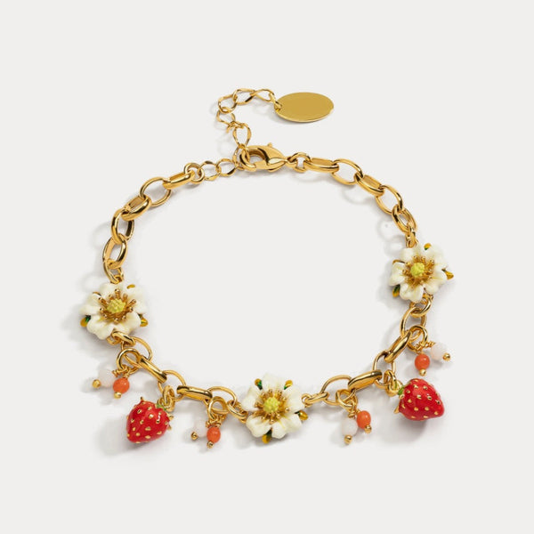 Thaya Lucky Fruit Strawberry&Flower Bracelet