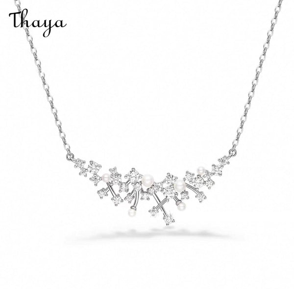 Thaya Pearl & Crystal Flower Jewelry Set