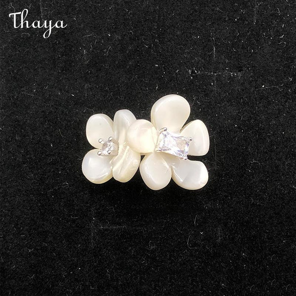 Thaya Flower Ring with Cubic Zirconia