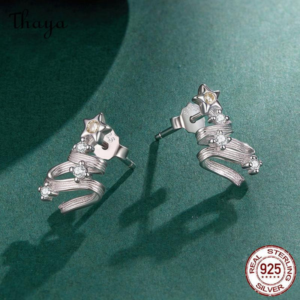 Thaya S925 Silver Christmas Tree Earrings