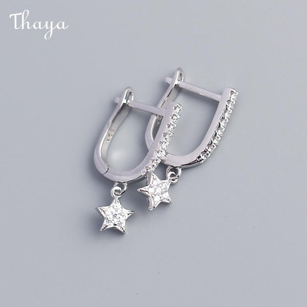 Thaya S925 Silver Star Dangle Earrings