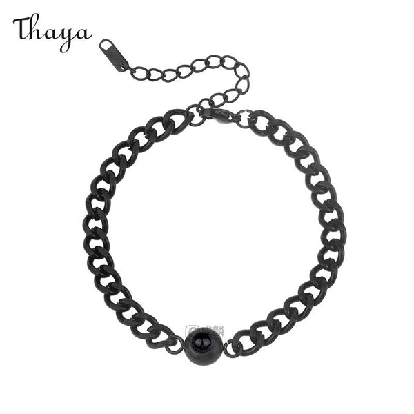 Thaya Personalized Circular Beaded Photo Bracelet