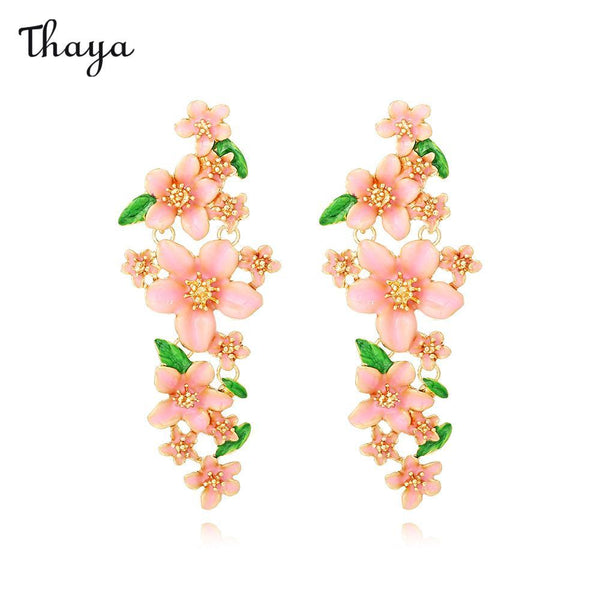 Thaya Enamel Flower Earrings