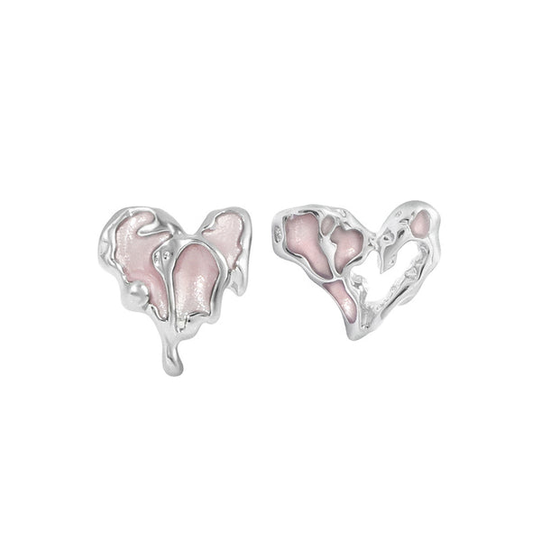 Thaya Asymmetrical Heart Earrings