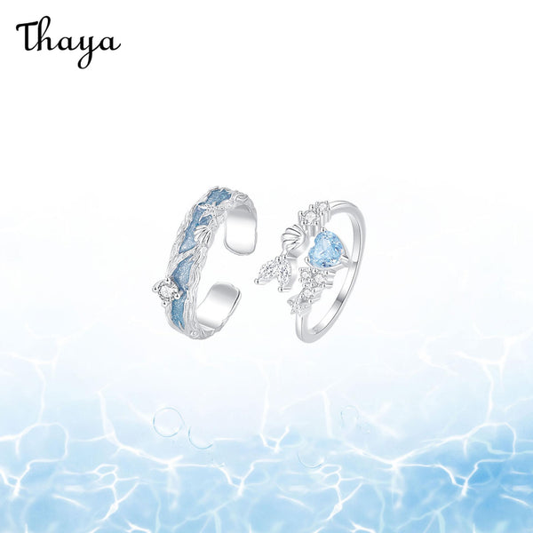 Thaya S925 Silver Fish You Are By Side Couple Rings