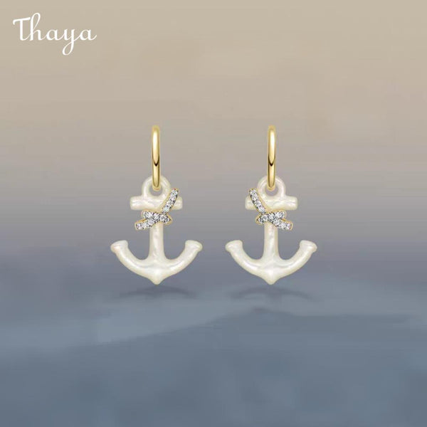 Thaya Anchor Design Drop Earrings
