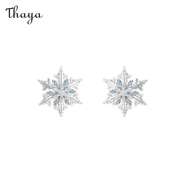 Thaya Snowflake Stud Earrings