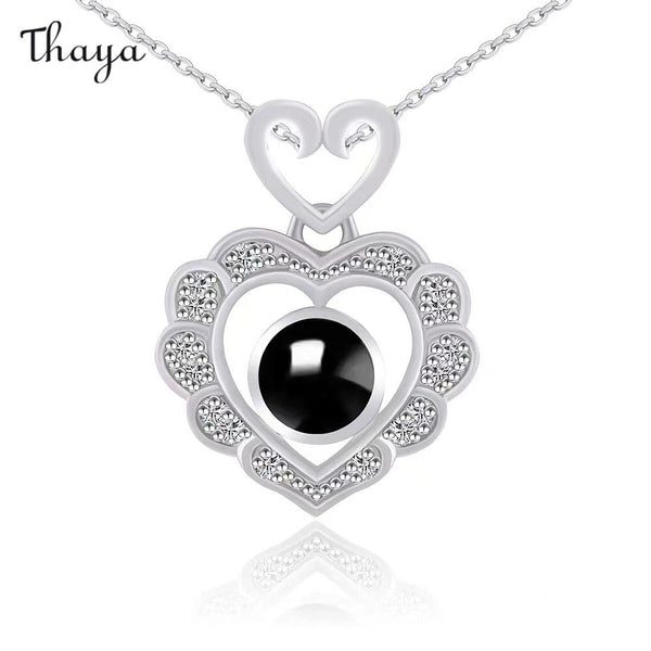 Thaya Personalized Love Heart Photo Necklace