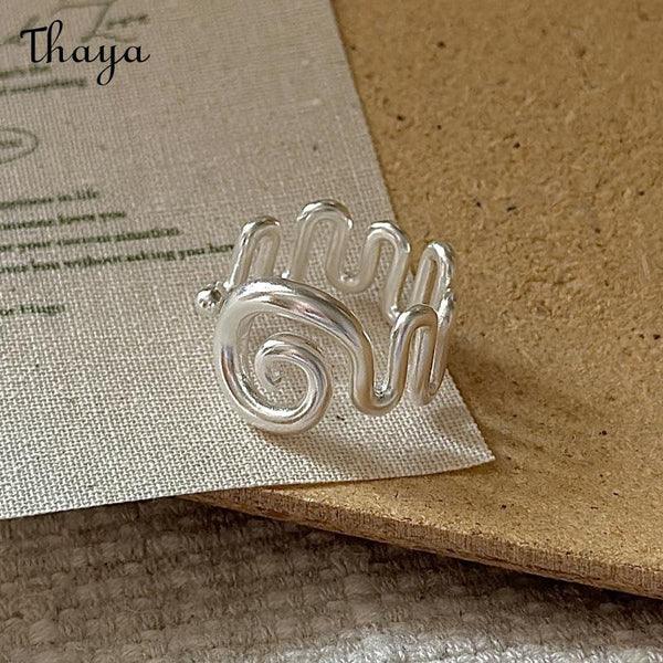 Thaya S925 Silver Irregular Wave Ring
