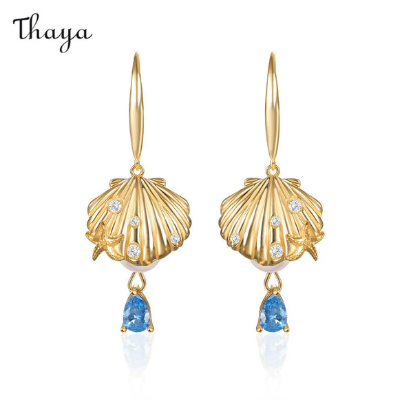 Thaya Seashell Pendant Necklace and Earrings