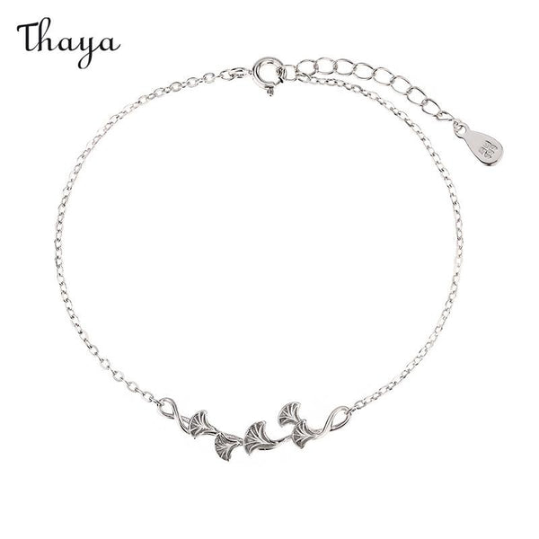 Thaya 999 Silber Ginkgoblatt Armband