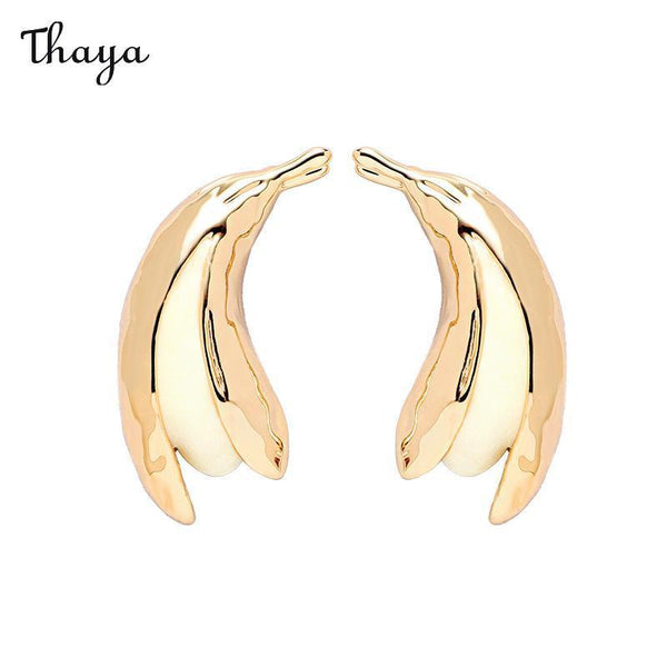 Thaya Gold Banana Earrings