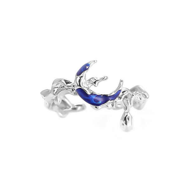 Thaya Crescent Moon Ring