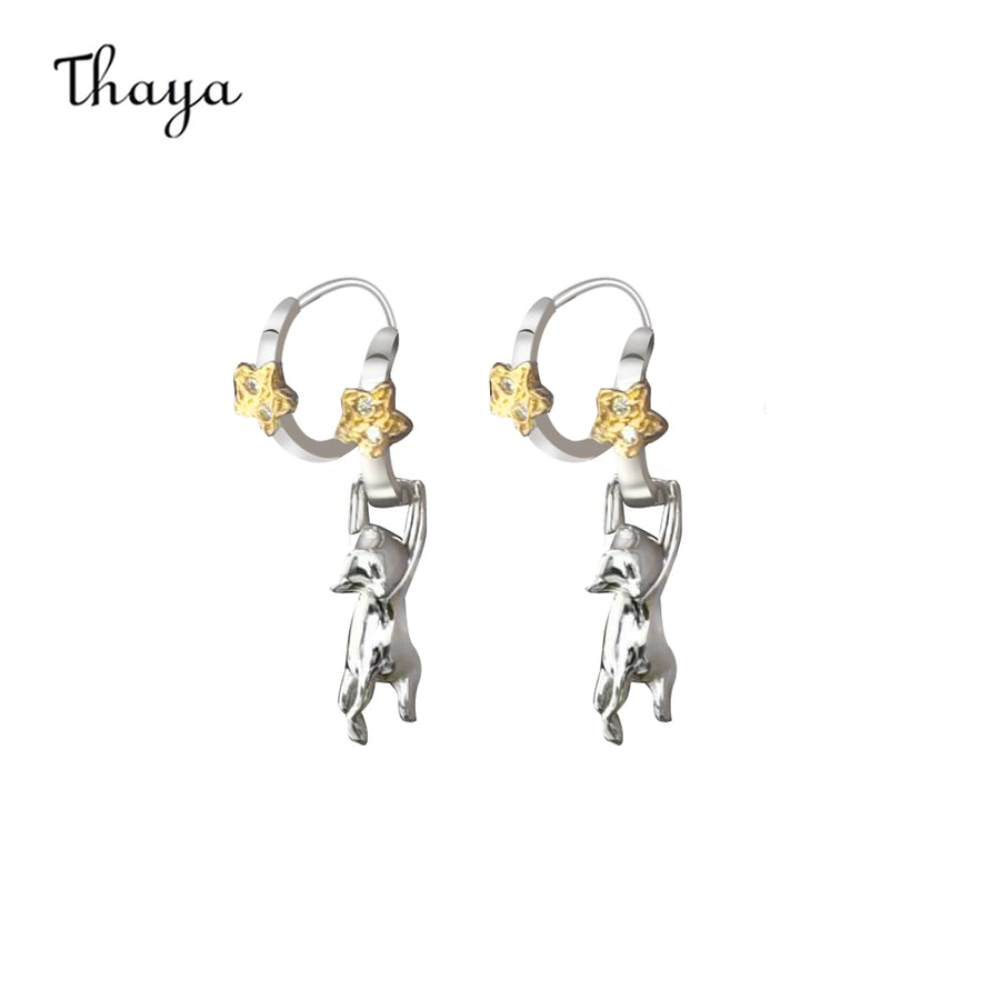 Boucles d'oreilles Thaya Starlit Kitty Love