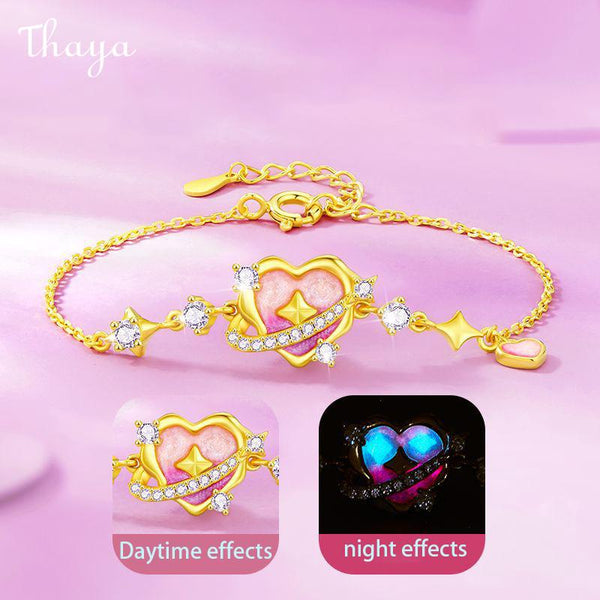 Thaya S925 Silver Luminous Love Star Trails  Bracelet