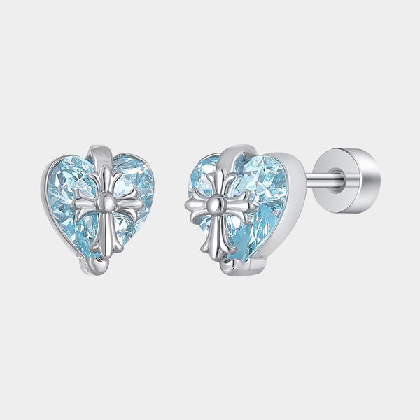 Thaya Heart Stud Earrings