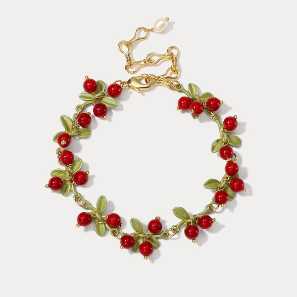 Thaya Lucky Fruit  Cranberry Bracelet