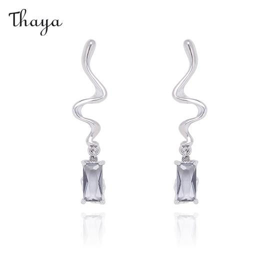 Thaya Contemporary Glass Square Earrings