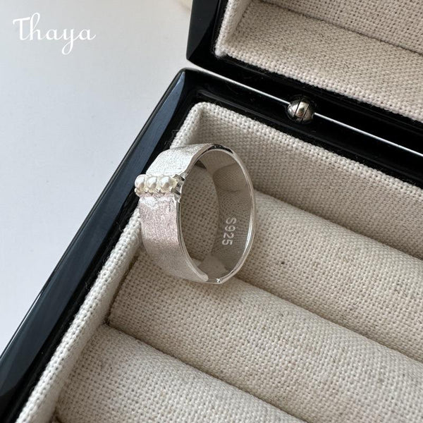 Thaya S925 Silver Pearl Accent Ring