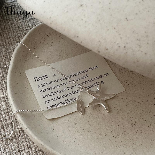 Thaya S925 Silver Starfish Necklace