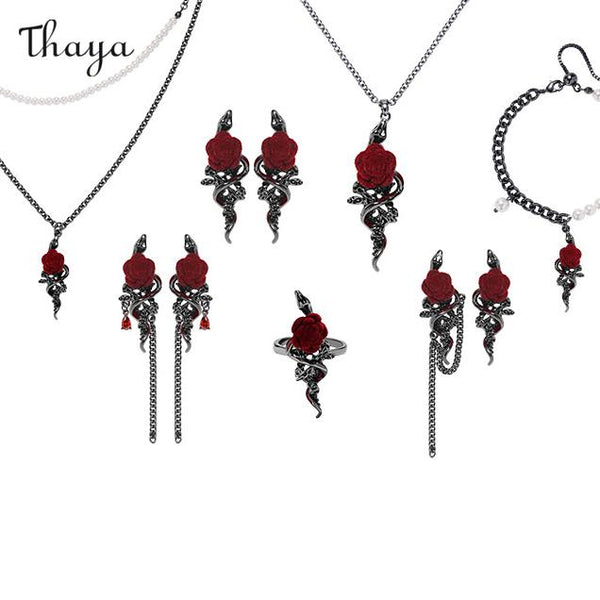 Thaya Sweet Cool Girl Rose Jewelry Set