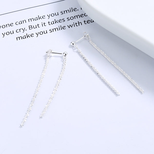 Thaya S925 Silver Two Way Waring Long Tassel Earrings