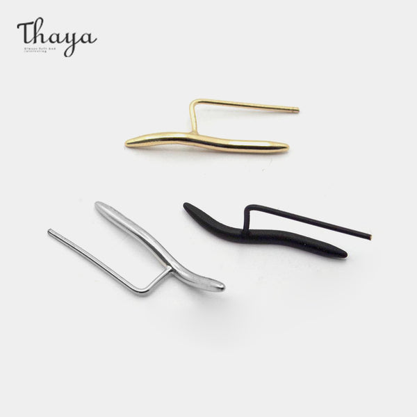 Thaya Dark Simple Classic Earrings