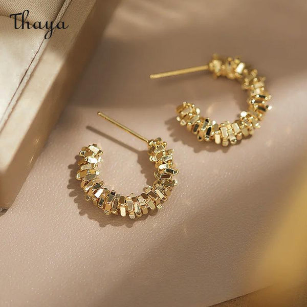 Thaya Golden Hoop Earrings