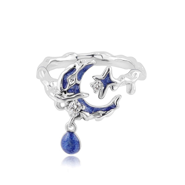 Thaya Moon and Star Ring