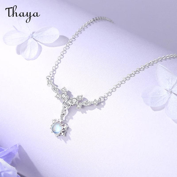 Thaya S925 Silver Christmas Gift Snowflake Necklace