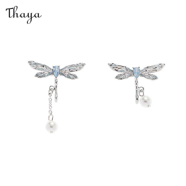 Thaya Dragonfly Asymmetrical Earrings