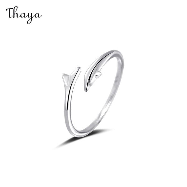 Thaya 999 Silver Dolphin Dance Ring