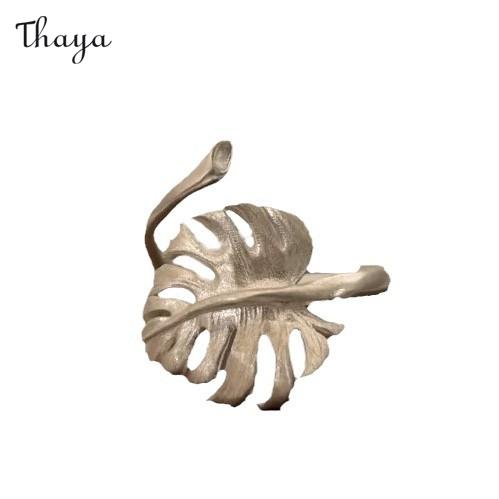 Thaya Vintage Natur Monstera Ring