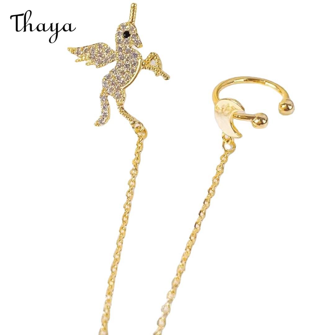 Thaya Fairy Diamond-embedded Unicorn Ear Chain