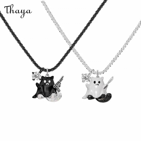 Thaya Weapon Kitten Ghost Necklace Set