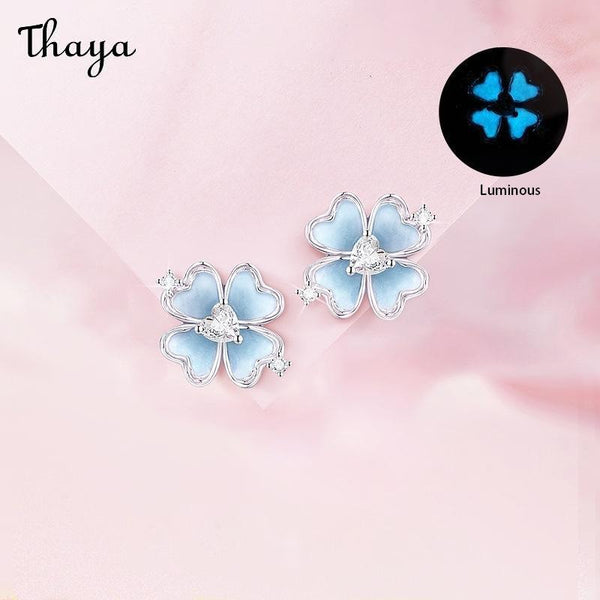 Thaya S925 Silver Starlight Clover Earrings
