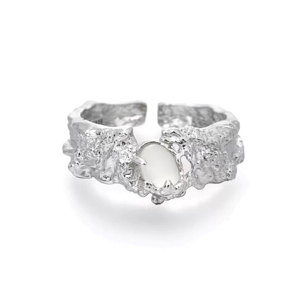 Thaya Textured Stone Ring
