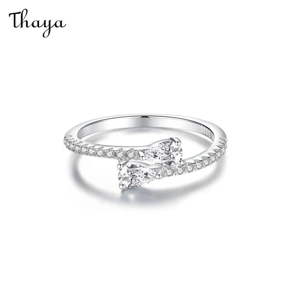 Bague goutte d'eau Thaya en argent 925