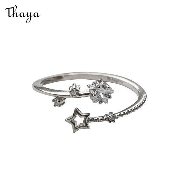 Thaya 925 Silver Diamond Star Ring