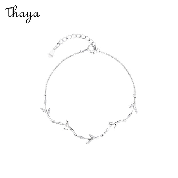 Thaya 925 Silver Golden Branch Bud Bracelet