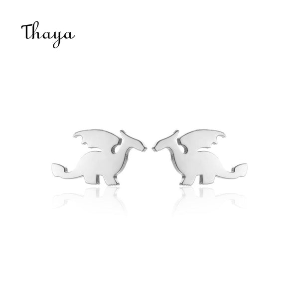 Thaya 925 Silver  Little flying dragon Stud Earrings