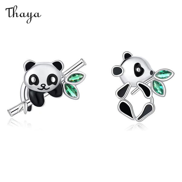 Thaya Panda Bamboo Earrings