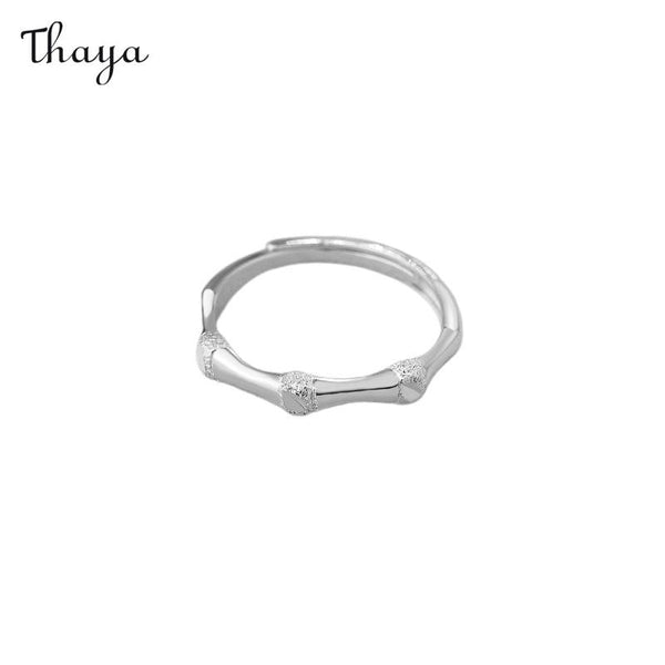 Thaya 999 Silber Klassische Bambus Liebespaarringe