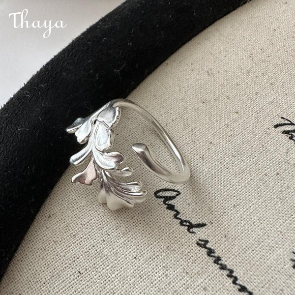 Thaya S925 Silver Leaf Adjustable Ring