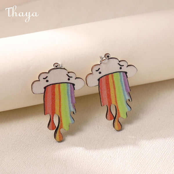 Thaya Cloud Rainbow Drop Earrings