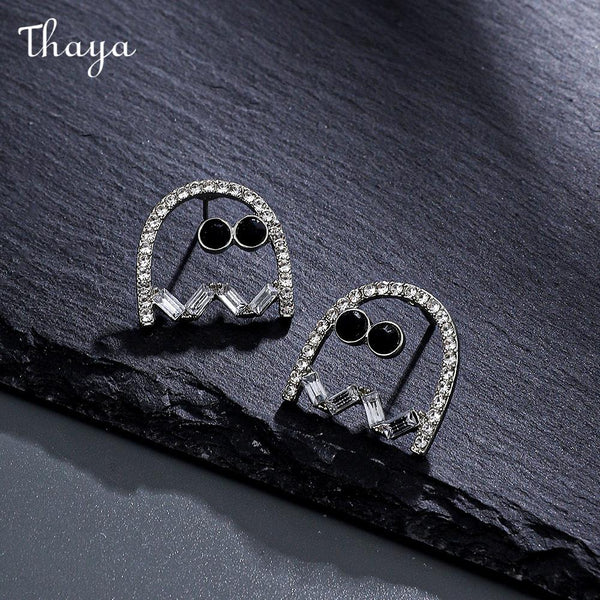 Thaya Ghost Shape Crystal Earrings